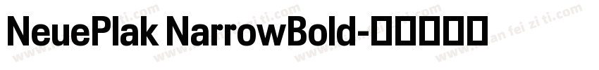 NeuePlak NarrowBold字体转换